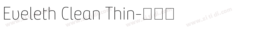 Eveleth Clean Thin字体转换